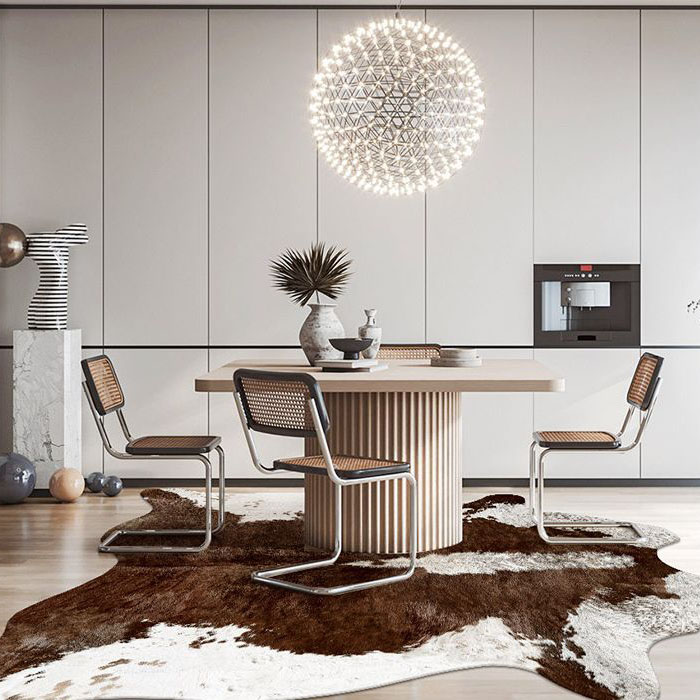 Faux Cowhide Rug Nla Nla ti atẹwe agbegbe Rọgi ti Ko si Isokuso (1)