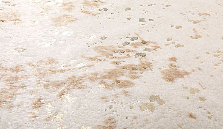 Usine décorative de tapis en feuille d'or en forme de faux cuir de vachette (4)