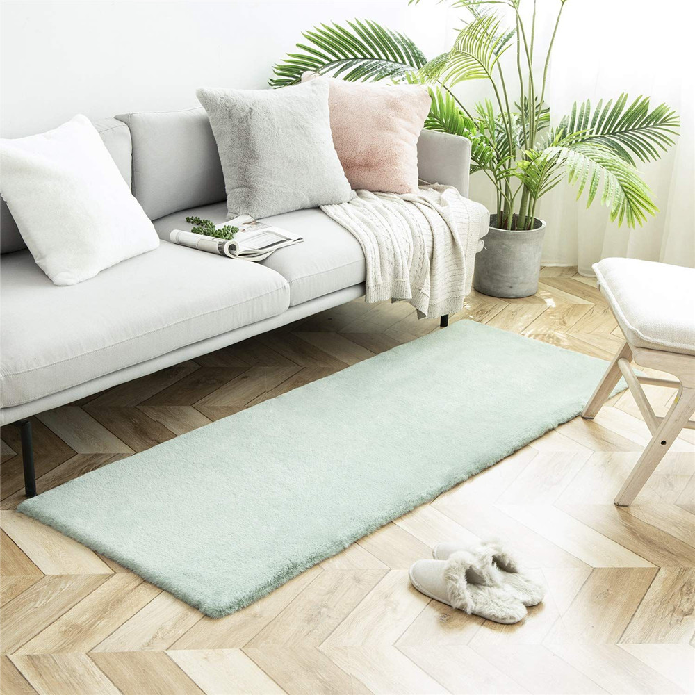 HOME DECO Ultra Soft imiteret kaninpels tæppe fremstillet til blødt område (8)